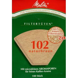 Melitta Filtertten Naturbraun 102 / 100 Küche & Haushalt