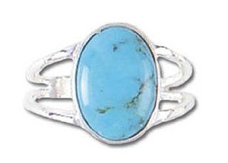 Solid Sterling Silver Turquoise Ring Please specify size 5 Wedding Bands Jewelry