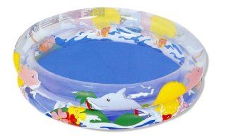 Bestway 51013   Transparenter Kinder Pool Sea Life, 102 x 20 cm Spielzeug