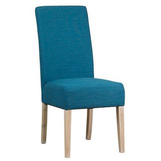 Pair of teal blue Palma fabric upholstered chairs