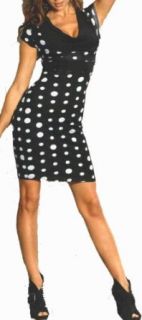 Laura Scott Damen Kleid Kleid mit Punkten Schwarz Gre 42 Bekleidung