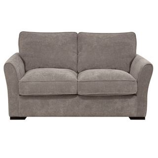 Grey Fyfield sofa bed with dark wood feet