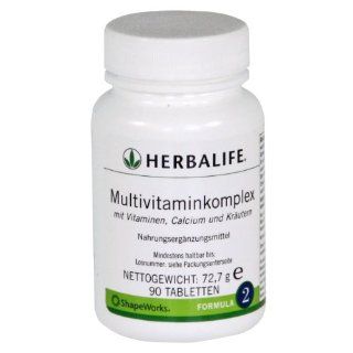 Herbalife Formula 2   Multivitaminkomplex mit 16 essenziellen Vitaminen und Mineralstoffen, 90 Presslinge, 108 gr Lebensmittel & Getrnke
