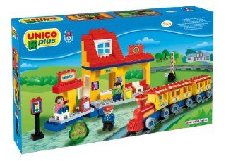 Androni Unico Plus Bausteine Eisenbahn Spielset 113tlg Spielzeug