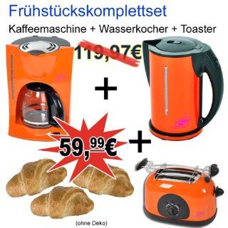 Efbe Schott Design Frhstcksset "Perfect Day orange" Kaffeemaschine + Toaster + Wasserkocher UVP 119,97 Euro Küche & Haushalt