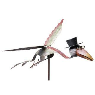 Windspiel Vogel aus Metall, 125 cm hoch, Exner Gartendeko Küche & Haushalt
