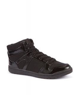 Black Patent Panel Hi Tops