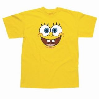 Spike Kinder T Shirt Spongebob "Spongegesicht", gelb, Gr. 128 Bekleidung