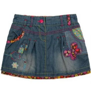 Jeans Rock Mdchen Sommer Minirock mit verstellbarem Bund, Schmetterling, 92 Bekleidung
