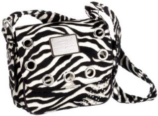 Poodl Funky Wednesday Zebra 0108CZ, Damen Umhngetasche, schwarz, (Zebra), 27x8x25 Schuhe & Handtaschen