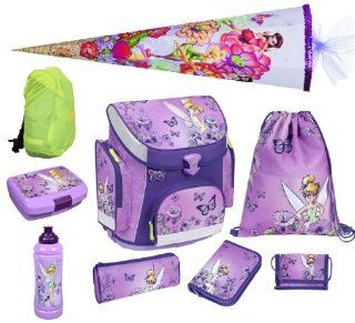 Disney Fairies Tinkerbell Schulranzenset 8 tlg. Schulranzen , Regen /Sicherheitshlle, Federmappe, Schultte 85cm, TKZD8251 Koffer, Ruckscke & Taschen