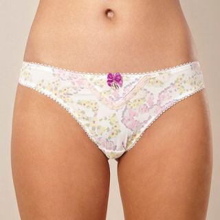B by Ted Baker Cream floral thong