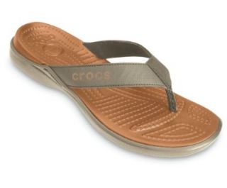 Crocs Crete Damen Herren Schuhe Unisex Sandale Flipflops Flip Flops Khaki/Sienna Khaki/Orange M13 D 47/48 UK 12 13 Schuhe & Handtaschen