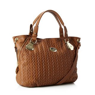 Star by Julien Macdonald Designer tan chevron quilted tote bag
