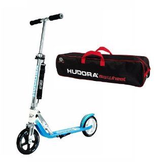Hudora Scooter Roller Cityroller Big Wheel PC MC 205 TRKIS BLAU mit Scootertasche Spielzeug