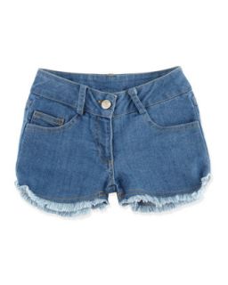 Frayed Denim Shorts, 4 6X