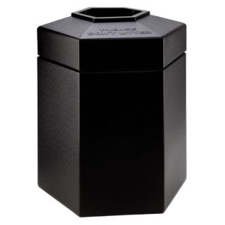 Commercial Zone 45 Gallon Hex Waste Container 7372 Color Black