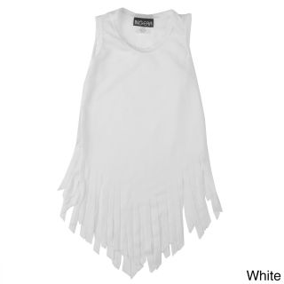 Girls Solid Fringe V bottom Dress