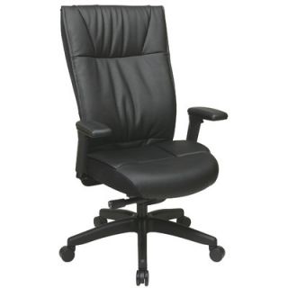 Office Star Space Seating Mid Back Leather Contemporary Executive Chair 9370 