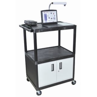 Luxor LP Series AV Cart with Locking Cabinet/Electric LP40CE Size 48 H x 32