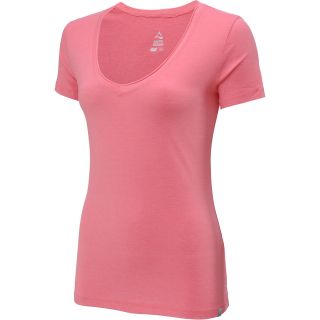 ALPINE DESIGN Womens V Neck Short Sleeve T Shirt   Size Medium, Sunkist Coral