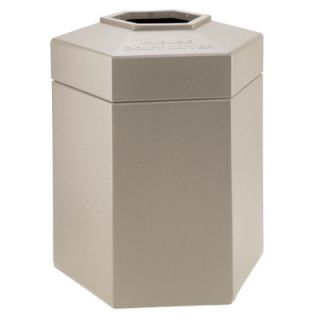 Commercial Zone 45 Gallon Hex Waste Container 7372 Color Charcoal