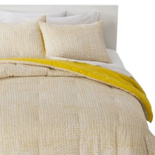 Room Essentials Stitch Comforter Set   Yellow (King)