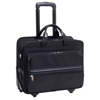 McKlein USA Franklin Nylon 17 Inch Detachable Wheeled Laptop Case   Black   Briefcases & Attaches