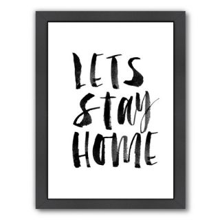 Lets Stay Home Framed Textual Art by Americanflat