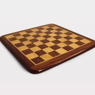 15 Inch Rosewood and Maple Chess Board with Frame   Chess Boards