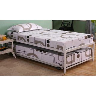 InRoom Designs Logan Twin Platform Hi Riser Bed with Pop Up Trundle