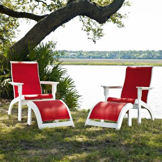 Telescope Casual Adirondack Sling Chair with Ottoman