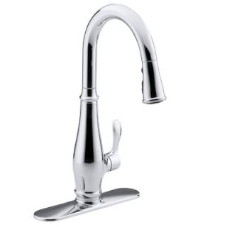 Kohler Cruette Single Hole or Three Hole Kitchen Sink Faucet with Pull