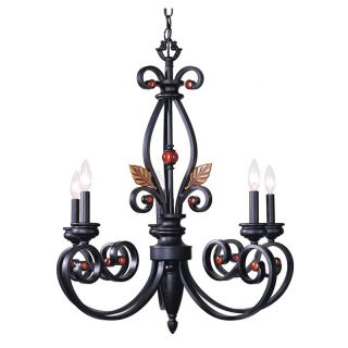 Livex Tuscany 4415 56 Chandelier   Copper Bronze with Aged Gold Leaves   27.25W in.   Chandeliers