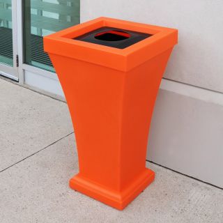 NOVO Bordeaux Commercial Grade 40 in. Tall Polyethylene Waste Bin   Outdoor Trash Cans