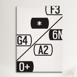 Modern Art Schematic Typography Graphic Art on Canvas by iCanvas