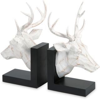 Classic Wooden and Metal Globe Bookends (Set of 2)