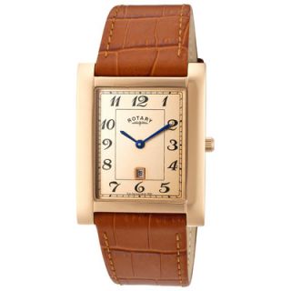 Mens Rose Rectangle Watch