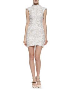 Cameo Anything Goes Mock Neck Lace Dress