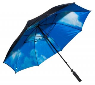 Elite Rain Umbrella Manual Open Fiberglass Golf Umbrella   Blue Sky   Travel Accessories