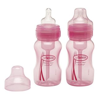 Dr. Browns 8 ounce Wide Neck Pink Bottle (Pack of 2)   16317066