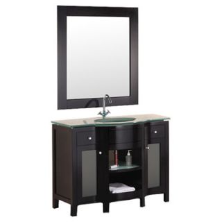 Design Element Rome 43 Single Bathroom Vanity Set with Mirror