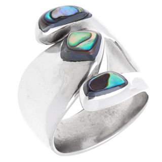 Handcrafted Abalone Attitude Silver Ring (Mexico)