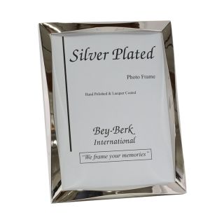 Bey Berk Modern Silver Plated Picture Frame   Picture Frames
