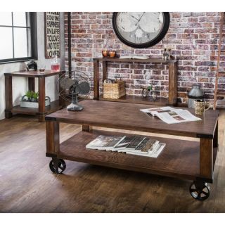 Furniture of America Royce Modern Industrial 3 Piece Accent Table Set