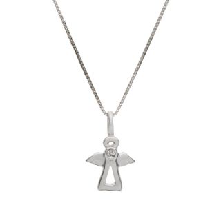 Bliss by Damiani Special Moments 18k White Gold Diamond Angel Necklace