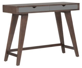 Euro Style Daniel Console Table with Drawers   Walnut / Gray   Console Tables