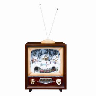Roman, Inc. Large Musical TV with Revolving Train