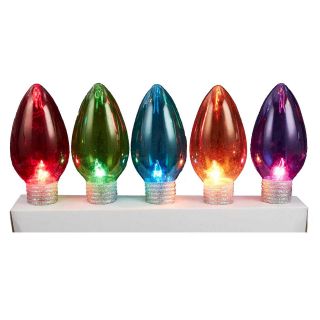 Kurt Adler 5 Light Plastic Bulb Shape Light Set