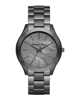 Michael Kors 42mm Slim Runway Gunmetal Watch